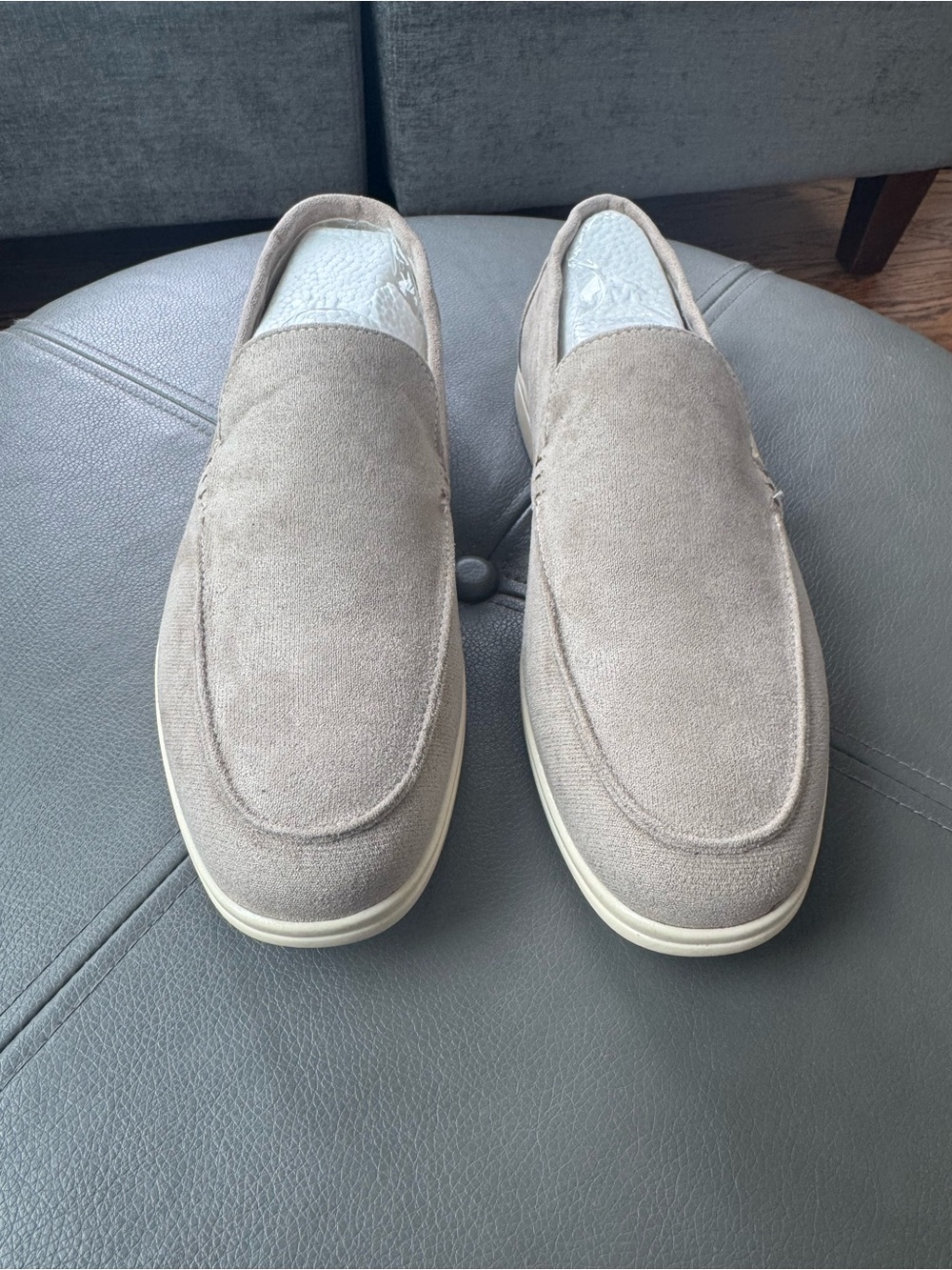 Brand New Men's Suede Slip-On Loafers in Mocha